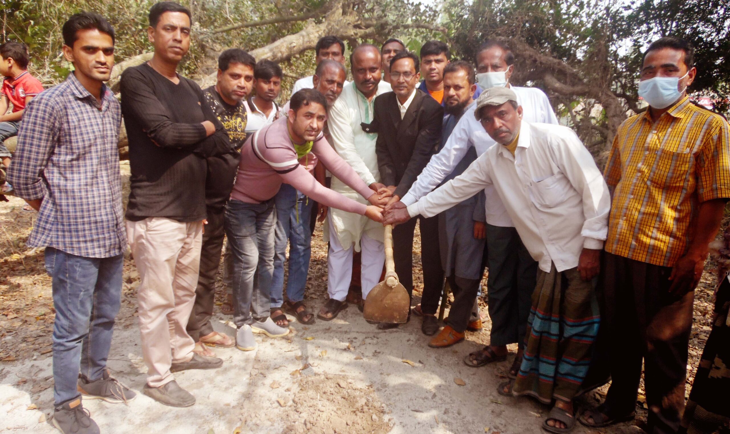 নন্দীগ্রামে ডাকনী কালীমাতা মন্দির নির্মাণ কাজের ভিত্তিস্থাপন