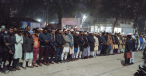 পিরোজপুরে শরীফ ওসমান বীন হাদীর গায়েবানা জানাজা নামাজ অনুষ্ঠিত