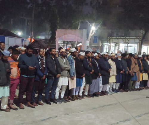 পিরোজপুরে শরীফ ওসমান বীন হাদীর গায়েবানা জানাজা নামাজ অনুষ্ঠিত