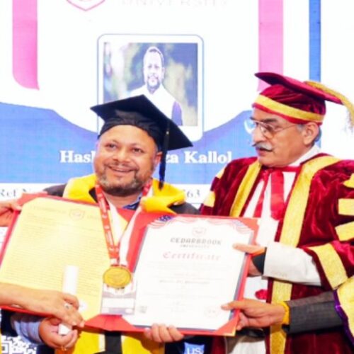 দিল্লিতে সম্মানসূচক ডক্টরেট ডিগ্রি পেলেন চলচ্চিত্র নির্মাতা হাসিবুর রেজা কল্লোল